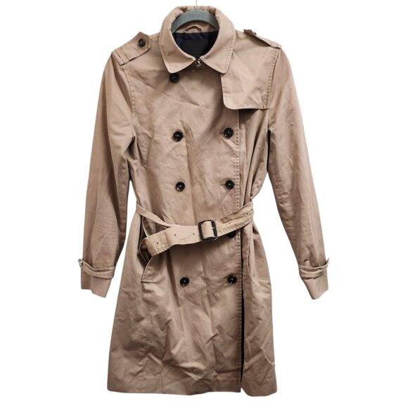 Massimo Dutti Women’s Trench Coat With Belt Brown Size M - Picture 4 of 16